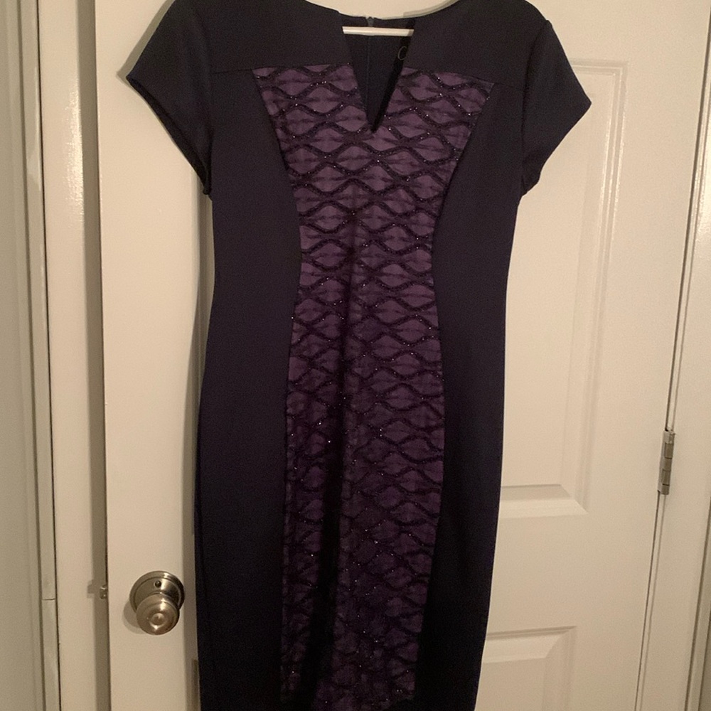Navy blue and purple dress